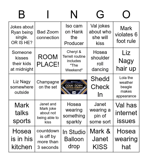 COUNTDOWN CHICAGO Bingo Card