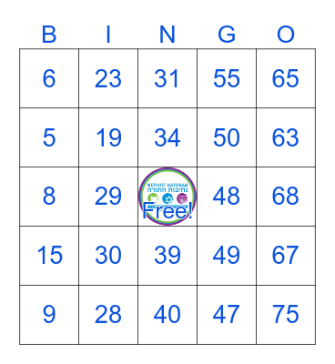 Netivot Snow Day Bingo 1-75 Bingo Card