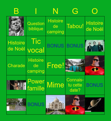 Bingo des débiles Bingo Card