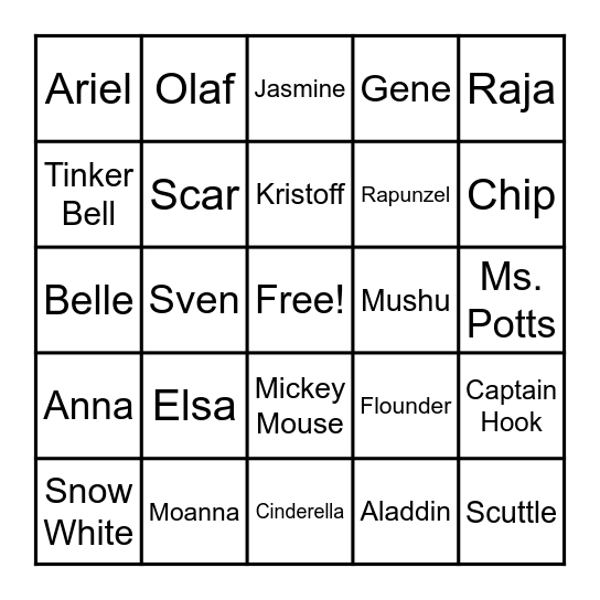 Magical Bingo Card