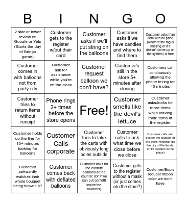 Customer's Who Just Don't Understand BRINGO Bingo Card