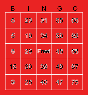 2020 YEAR END BINGO Card