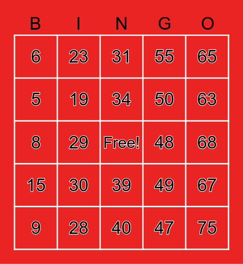 2020 YEAR END BINGO Card