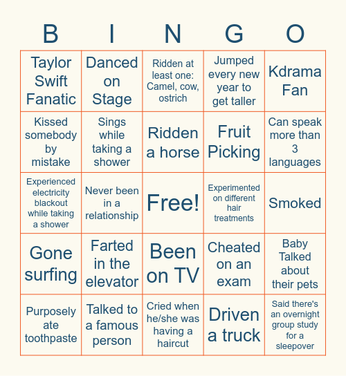 2021 New Year Bingo Card