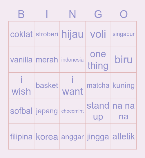 Shanette. Bingo Card