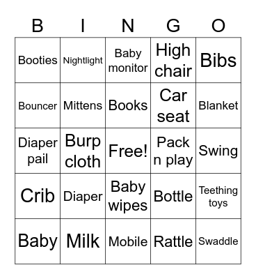 Harper Bingo Card