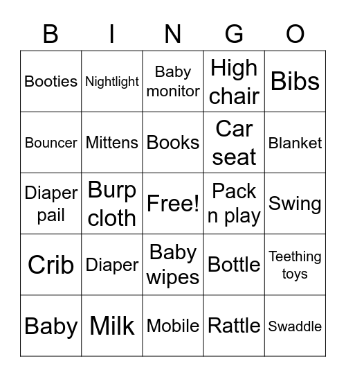 Harper Bingo Card