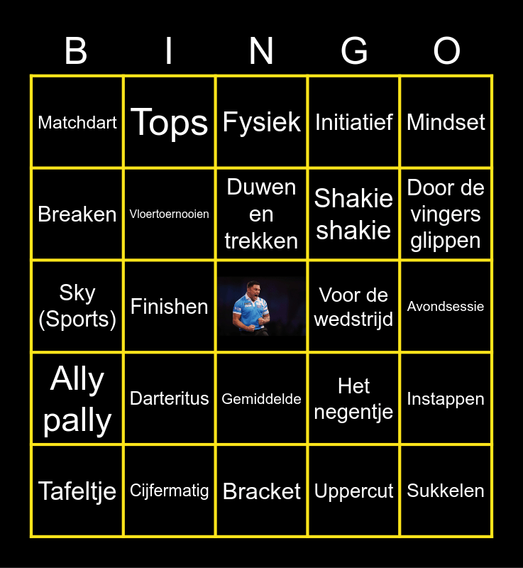 WK DARTS BINGO Card