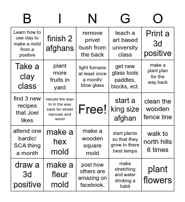 2021 SCA bingo Card