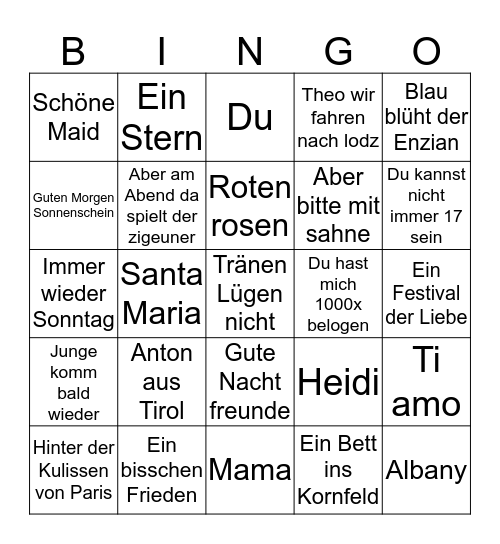 Muziekbingo - Huub Emmers Bingo Card