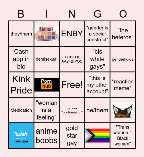 LGB-T Bingo Card