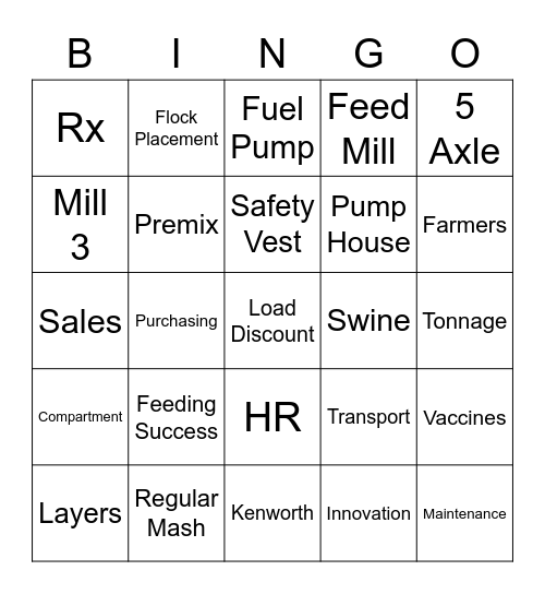 WFS Bingo Card