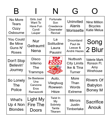 Ronde 1 Bingo Card