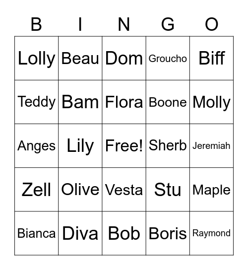 Animal Crossing Bingo Card
