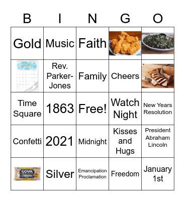 Watch Night Service BINGO Card