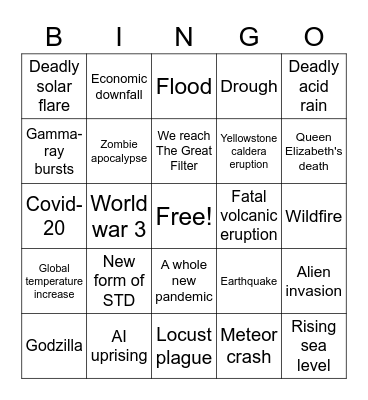 2021 bingo Card
