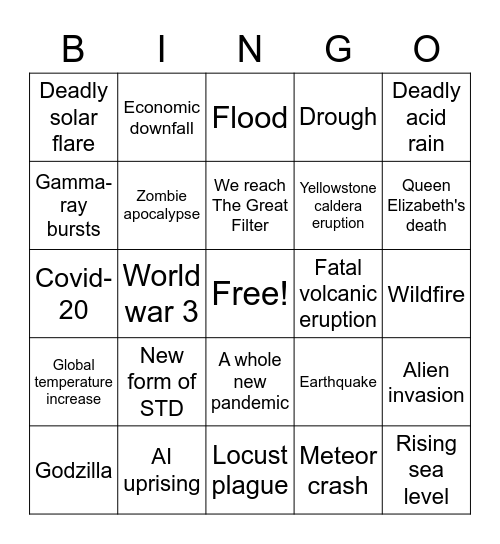 2021 bingo Card