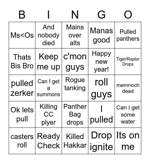 ED BINGO Card