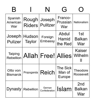 Y4U3 -- Week 1 and 2 Bingo Card