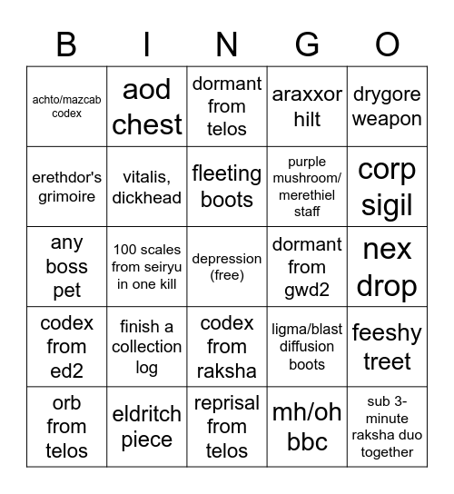 gonad gamer bingo Card