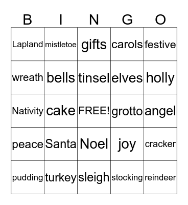 Rusty's Riders Christmas Bingo Card