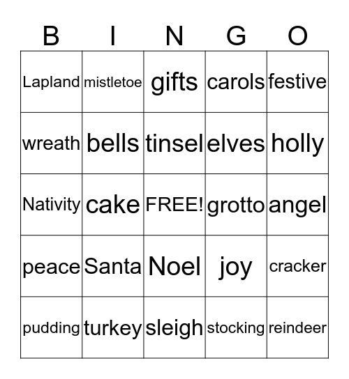 Rusty's Riders Christmas Bingo Card