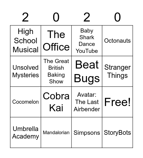 Did YOU watch (more than once)? Bingo Card