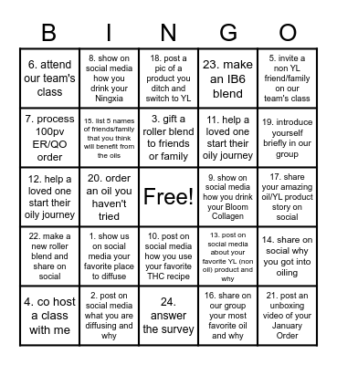 BINGO NNY 2021 Bingo Card