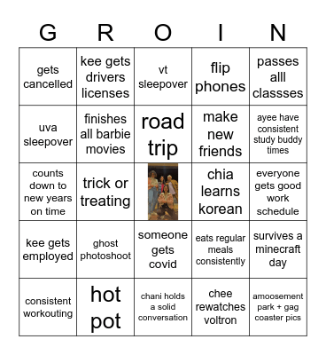 2021 Predictions Bingo Card