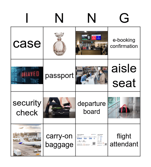 At the airport Bingo Card