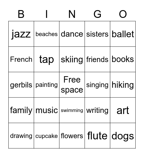 Anna Bingo Card