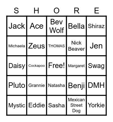 ESVH BINGO Card
