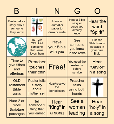 Westside Kids Elementary ONLINE WORSHIP Bingo Card