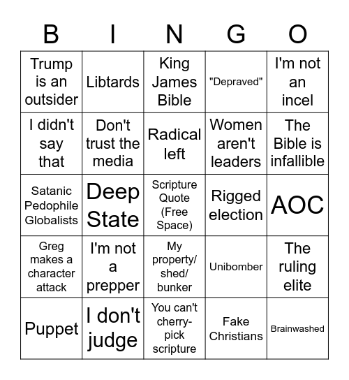 Secret DMR Bingo Card
