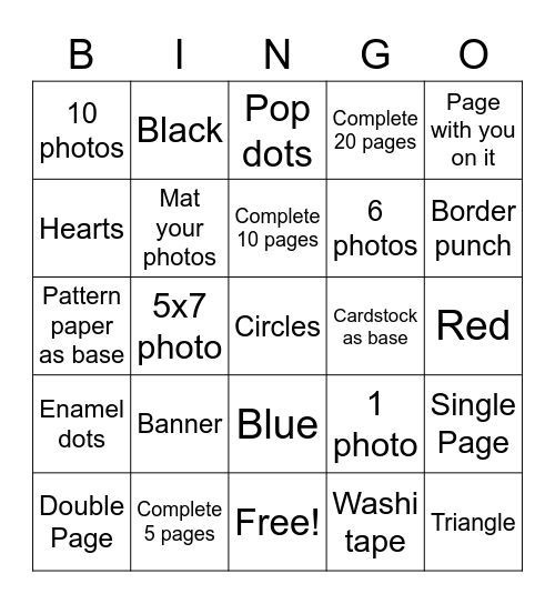 January 2021 Bingo Card