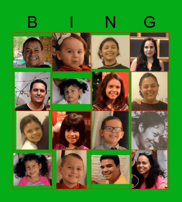 Navarro Family Bingo Card