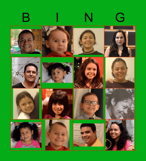 Navarro Family Bingo Card