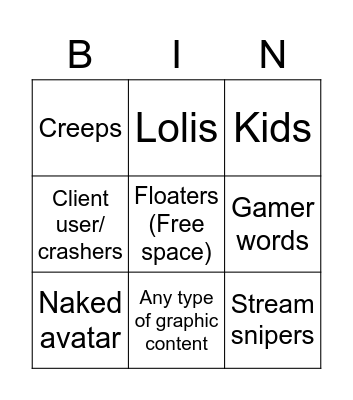 Public worlds Bingo Card