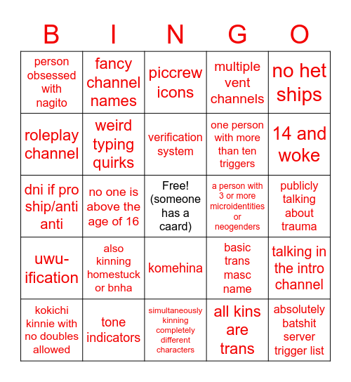 danganronpa kinnie bingo Card