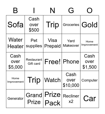 Vision Bingo Board 2021 Bingo Card