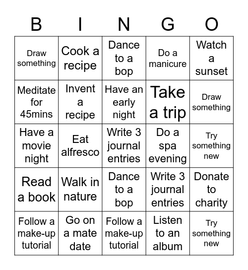 2021 Bingo Card