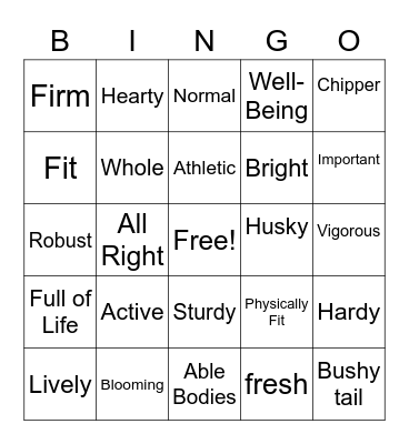 Mental Health Bingo Card