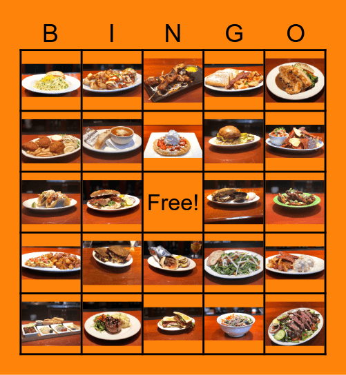 Bardenay Menu Bingo! Bingo Card