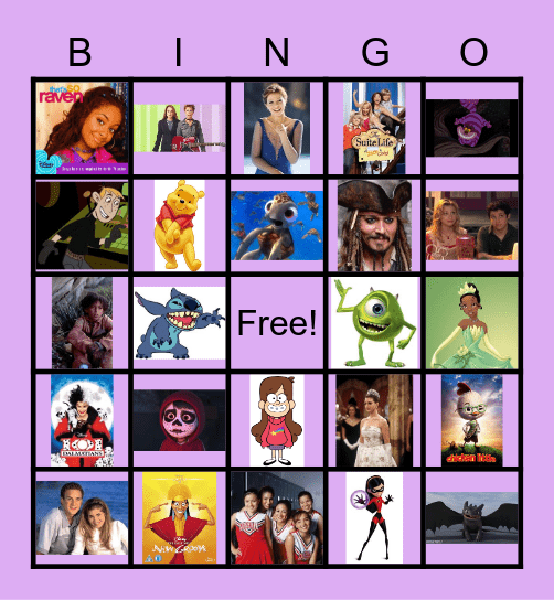 Disney Bingo Card