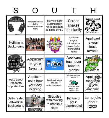 Interview Season Bingo Card