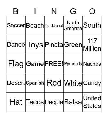 MEXICO! Bingo Card