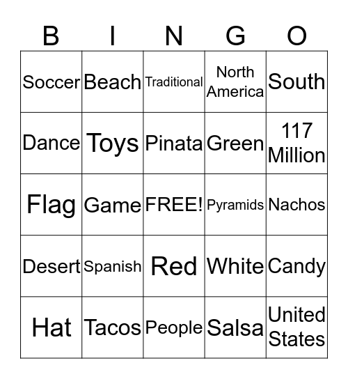 MEXICO! Bingo Card