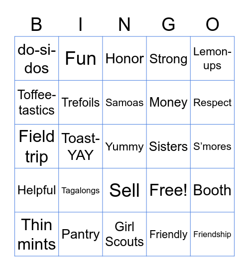 Daisy Troop 62865 Bingo Card