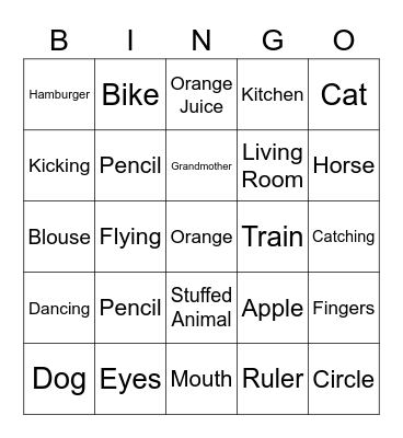 unit 1-9 L1 bingo Card