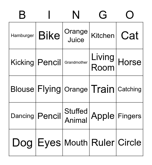 unit 1-9 L1 bingo Card